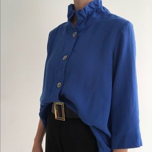 Vintage linen collared blouse